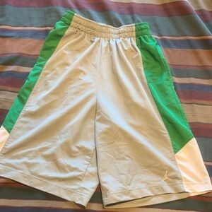 Jordan Gray and Green Basketball Shorts
